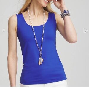 Chicos microfiber tank - rich cobalt